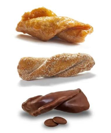 Lote de Pestiños con miel, Pestiños con azúcar y Pestiños con cacao